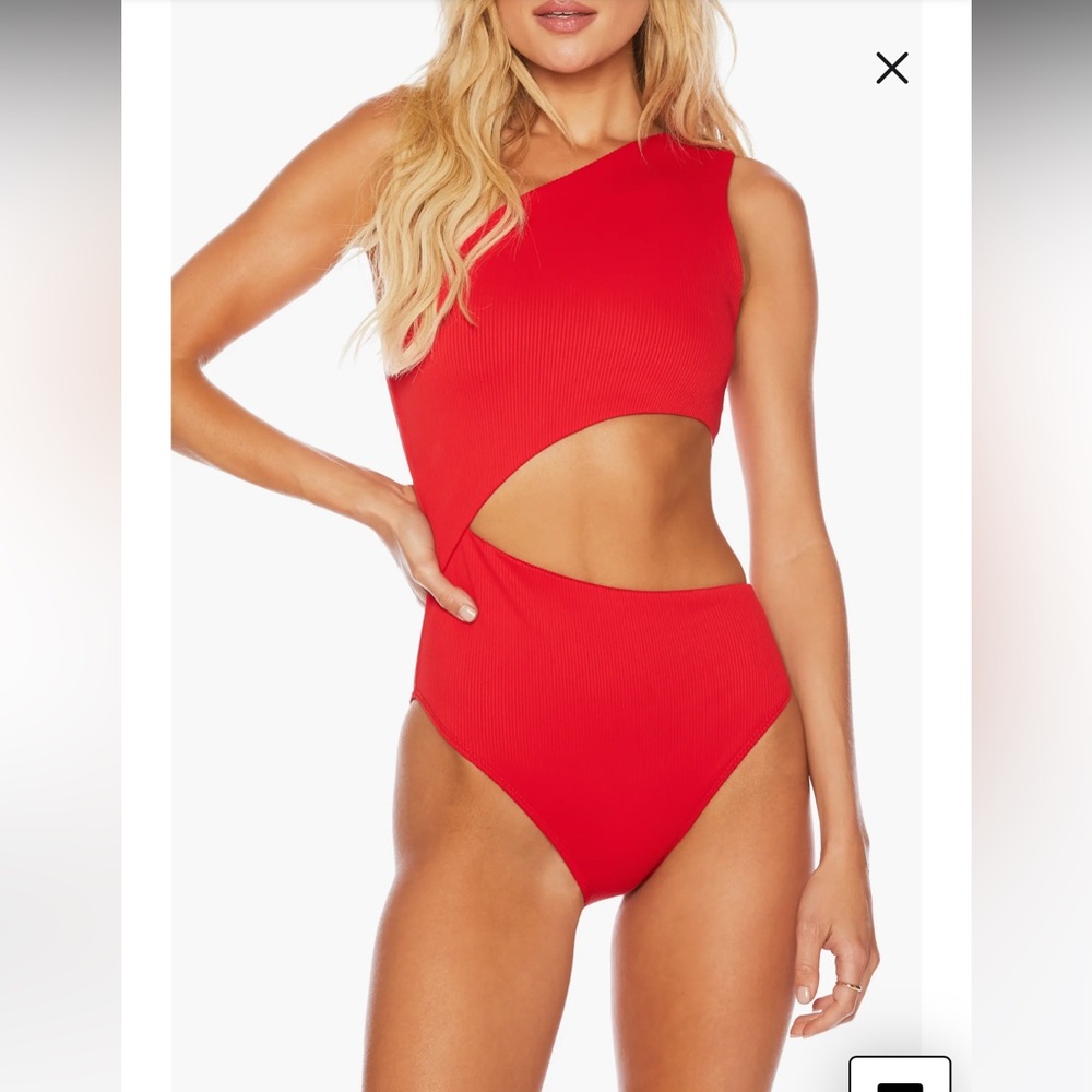 Beach Riot Celine One Piece in Red